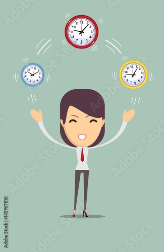 time management. vector illustration.