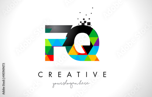 FQ F Q Letter Logo with Colorful Triangles Texture Design Vector. Free Download FQ F Q Letter Logo with Colorful Triangles Texture Design Vector. - GFXLoad