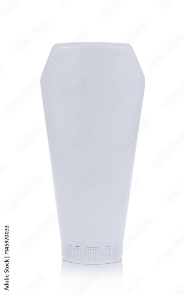 Plastic white Bottle on white background Plastic white Bottle on white background