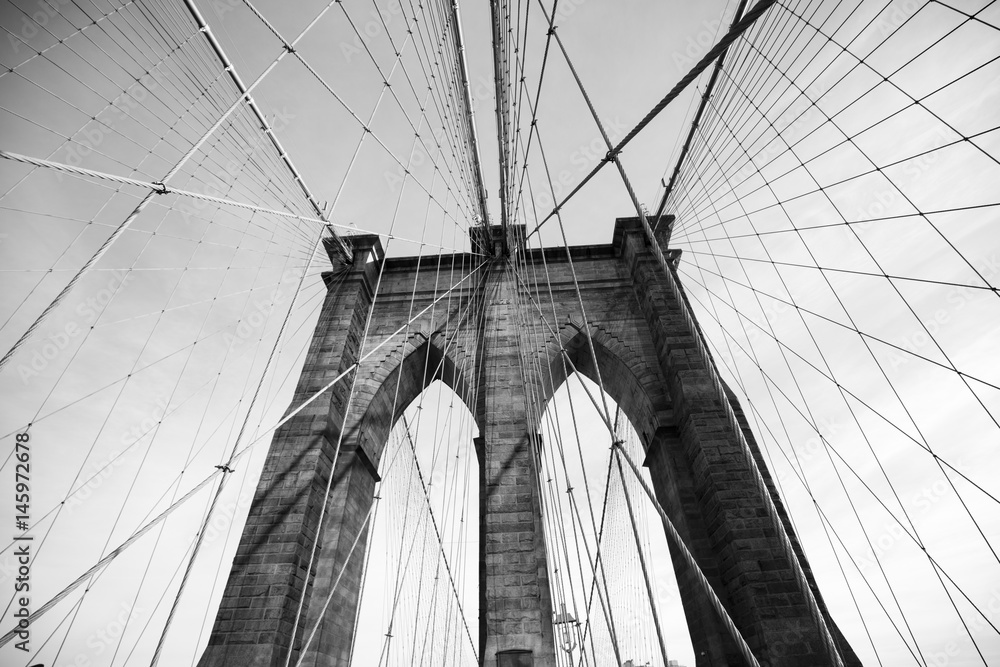 Naklejka premium Most Brookliński w Nowym Jorku.