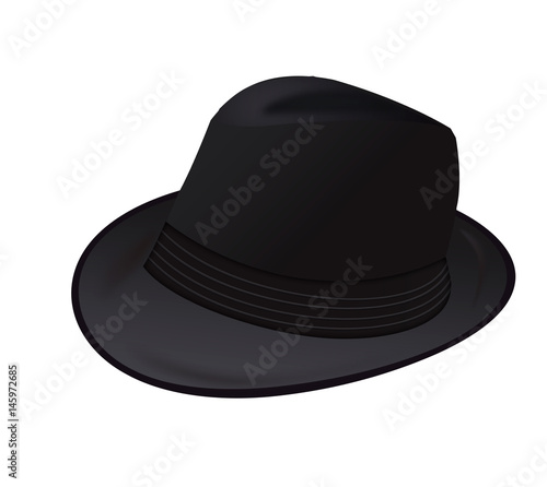Black hat. black hat on white background