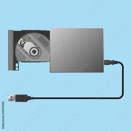 CD DVD External Drive with USB connector