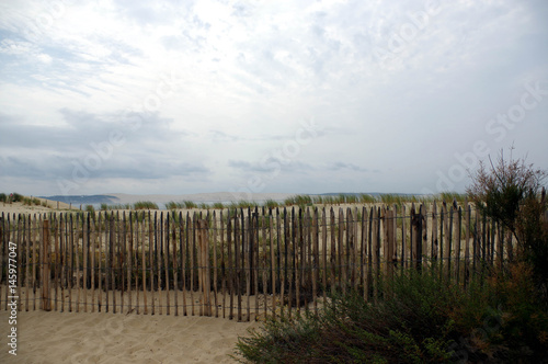 plage du cap ferret, vue sur la dune du pilat