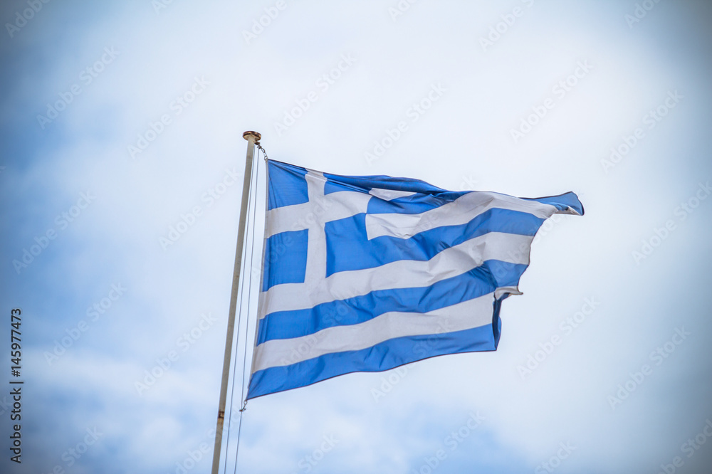 Fototapeta premium Waving Greek Flag
