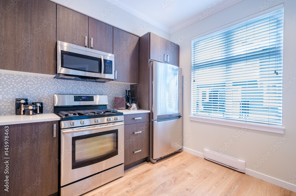 Modern kitchen in luxury house. Modern kitchen in luxury house.