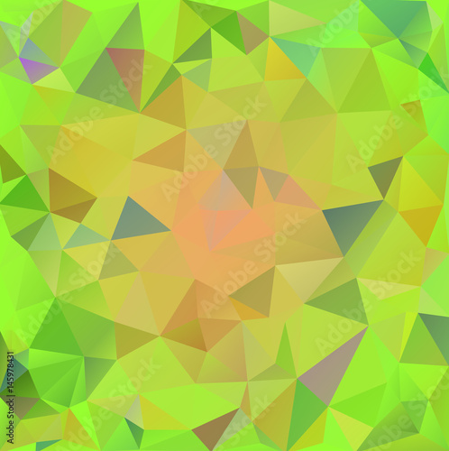 Multicolor geometric rumpled triangular low poly origami style gradient illustration graphic background. Vector polygonal design for your business. Cool green color, gamma