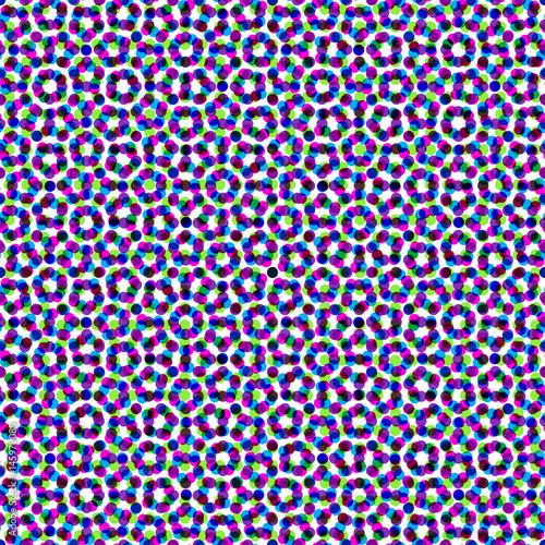CMYK halftone seamless pattern.