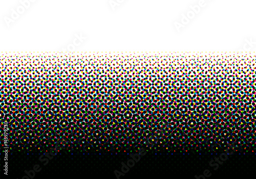 CMYK halftone seamless pattern.