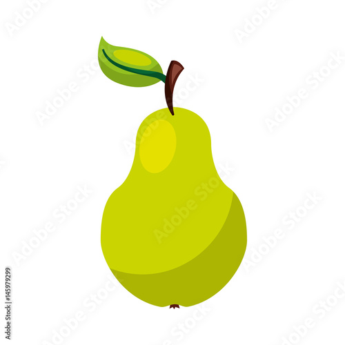 pear fresh fruit icon vector illustration design