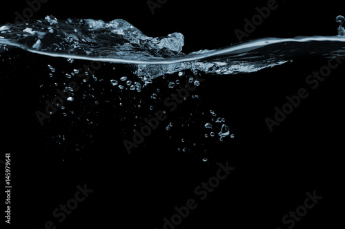 Water surface on a black