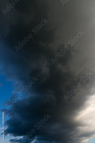 Dramatic storm cloud as background.