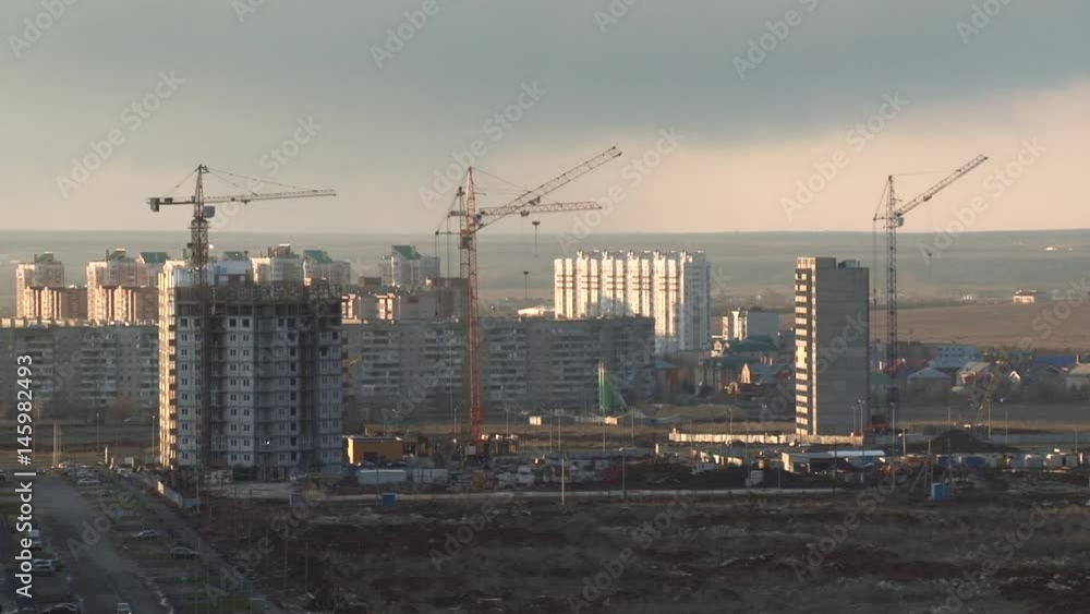 quarter, houses, sunset, large construction project, the General plan quarter, houses, sunset, large construction project, the General plan