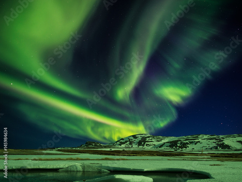 Aurora borealis over Varanger Peninsula