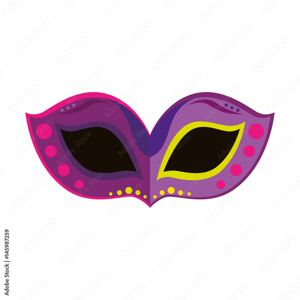 Carnival mask isolated icon vector illustration design