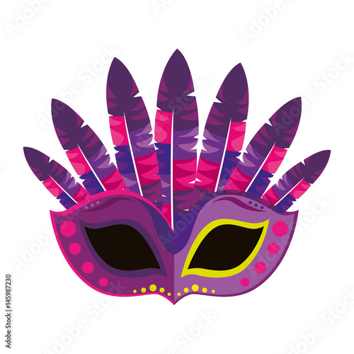 Carnival mask isolated icon vector illustration design