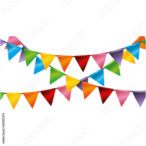 garland decoration party icon vector illustration design