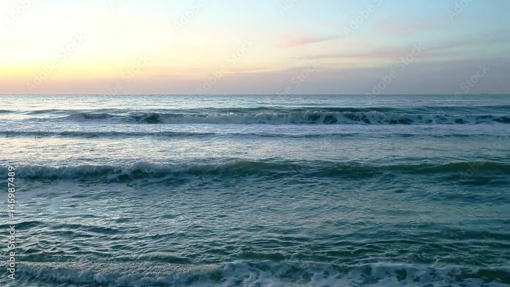 Azure waves sea at morning surise. Azure waves sea at morning surise.