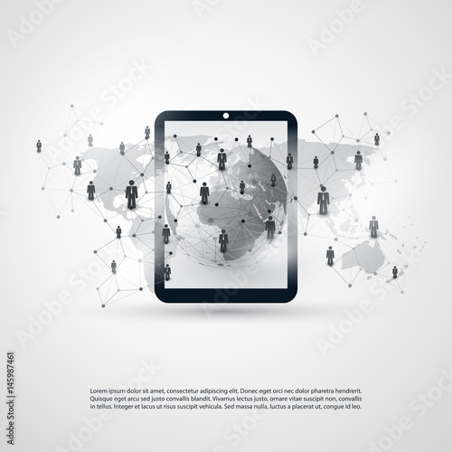 Networks - Business Connections - Social Media Concept Design
