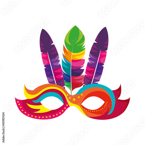Carnival mask isolated icon vector illustration design