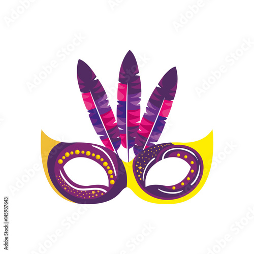 Carnival mask isolated icon vector illustration design