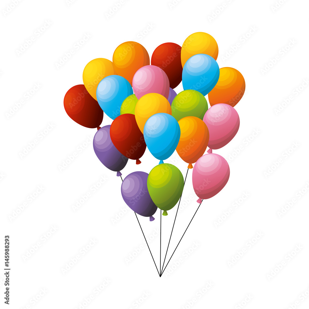 balloon air party icon vector illustration design balloon air party icon vector illustration design
