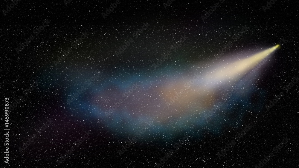Naklejka comet in the space