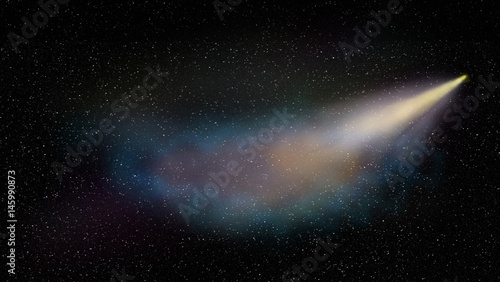 Naklejka comet in the space