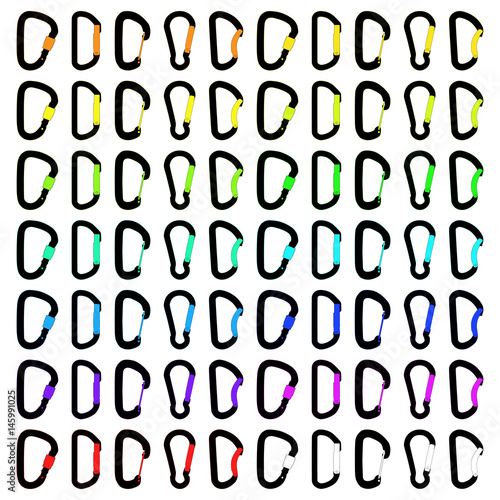 Climbing carabiners big set