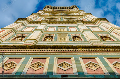 Giottos Campanile, or Giotto's Bell Tower, part of the iconic Florence Cathedral in Tuscany, Italy photo