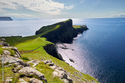 Wallpaper Mural Views of Neist point and it's lighthouse near Dunvegan on the Isle of Skye, Scottish Highlands, Scotland, UK