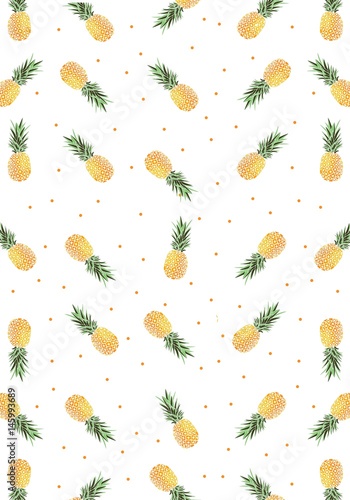 Pineapple pattern. Modern background