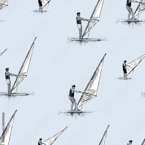pattern of windsurfers