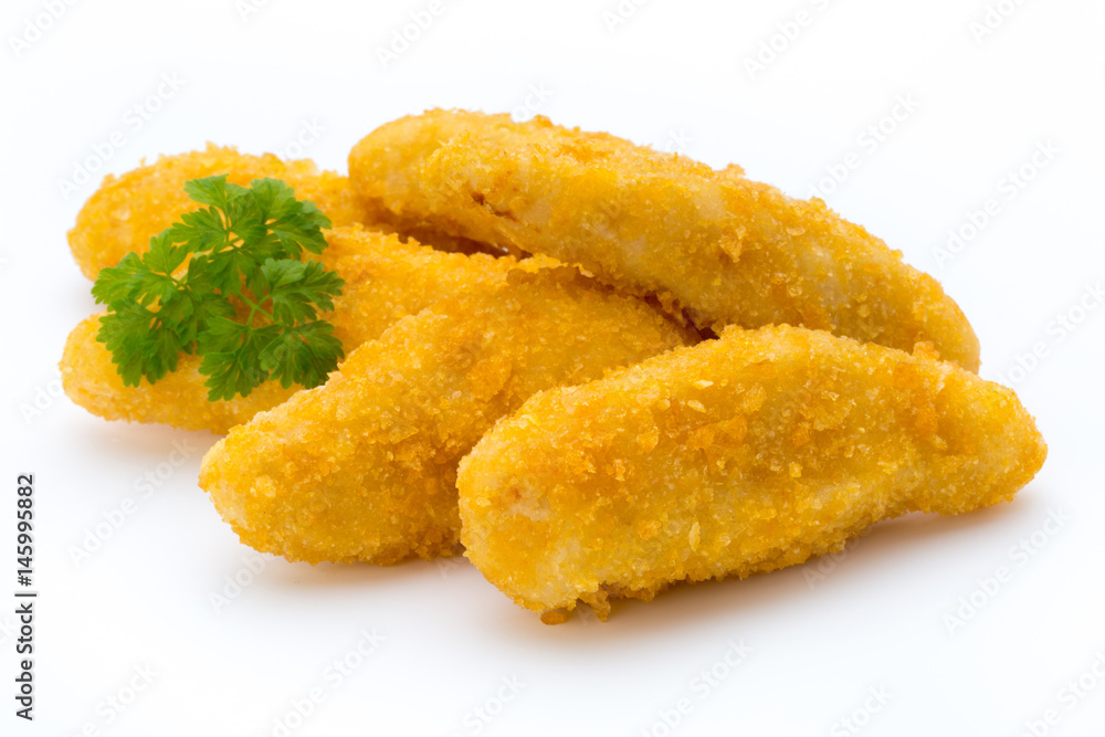 Nugget chiken on the white background. Nugget chiken on the white background.