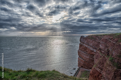 sunset at the island Helgoland Germany