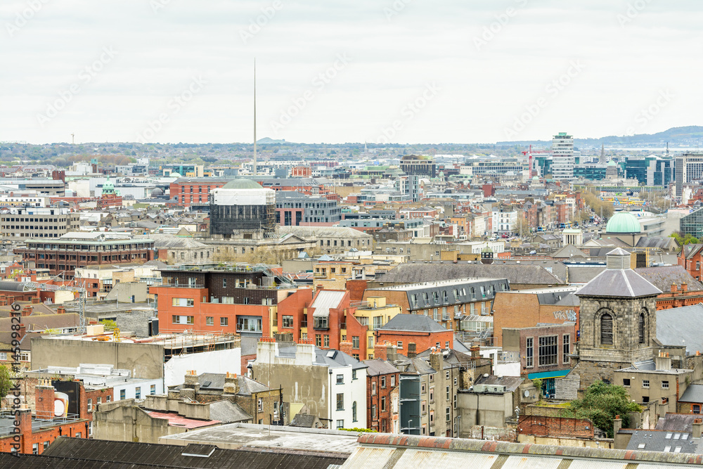 panoramic views to Dublin City, Ireland