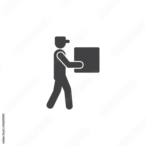 Delivery man icon