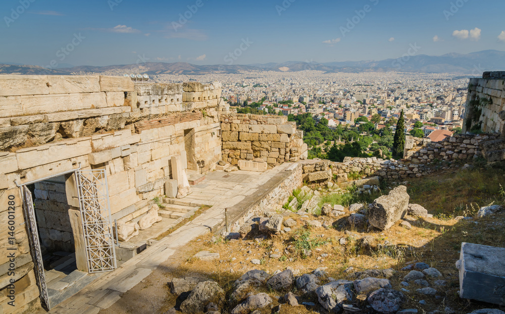 Ancient ruins of Acropolis, Athens.