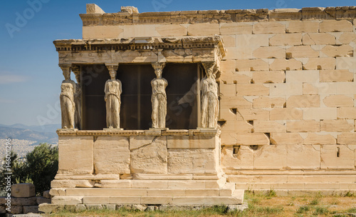 Ancient ruins of Erechtheum, Acropolis, Athens.