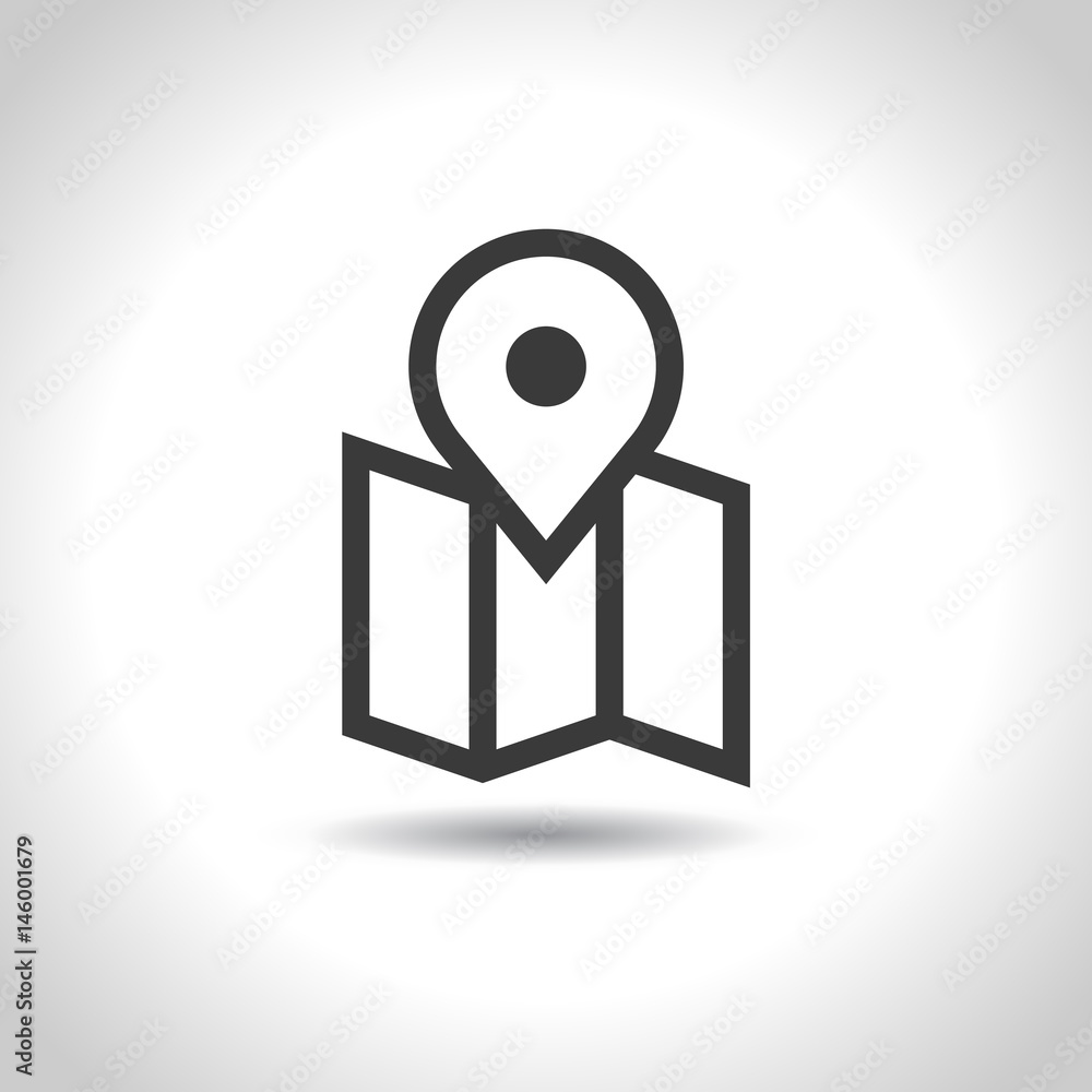 map pin icon. flat design, vector. black and white illustration map pin icon. flat design, vector. black and white illustration