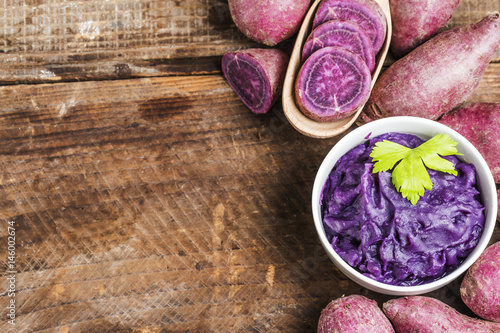 Purple sweet potato mash