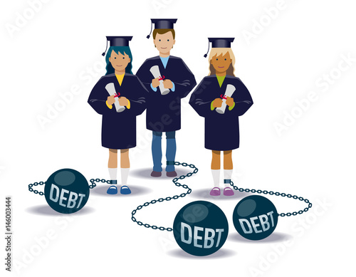 College graduates and their debts for the education