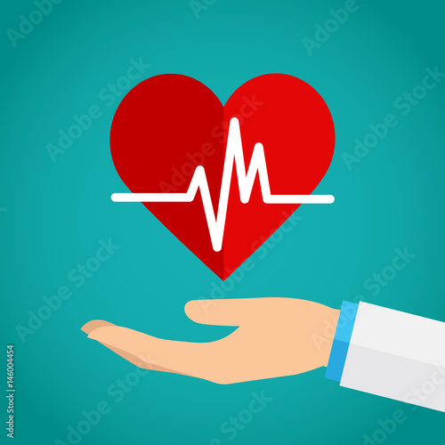Hand holding heart