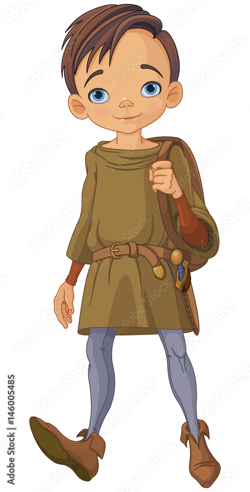 Medieval Boy Stock Illustration | Adobe Stock