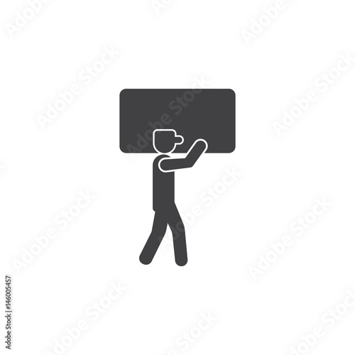 Man carrying Box Icon