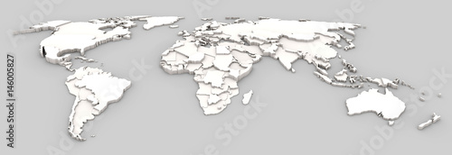 World map relief