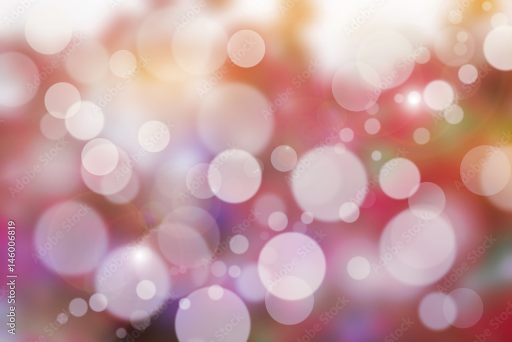 a blurred pink flowers with graphic bokeh for abstract background