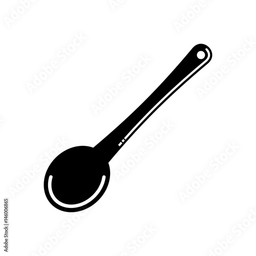 Wooden spoon vector icon