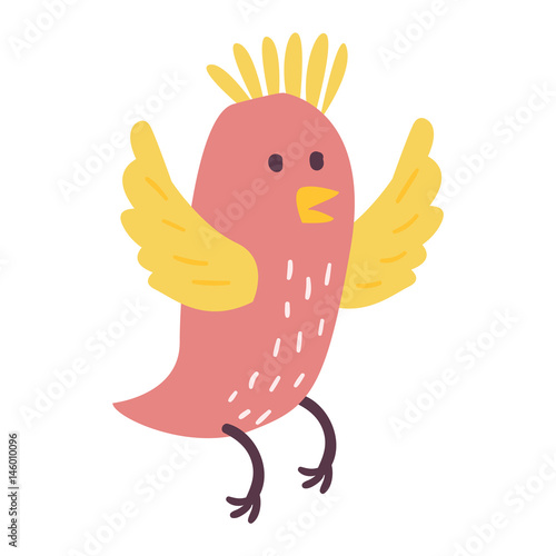 Cute bird vector illustration cartoon colorful