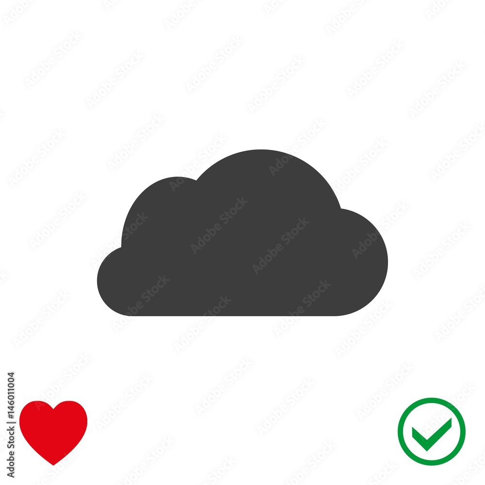 cloud icon stock vector illustration flat design cloud icon stock vector illustration flat design