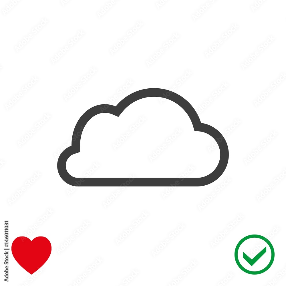 cloud icon stock vector illustration flat design cloud icon stock vector illustration flat design